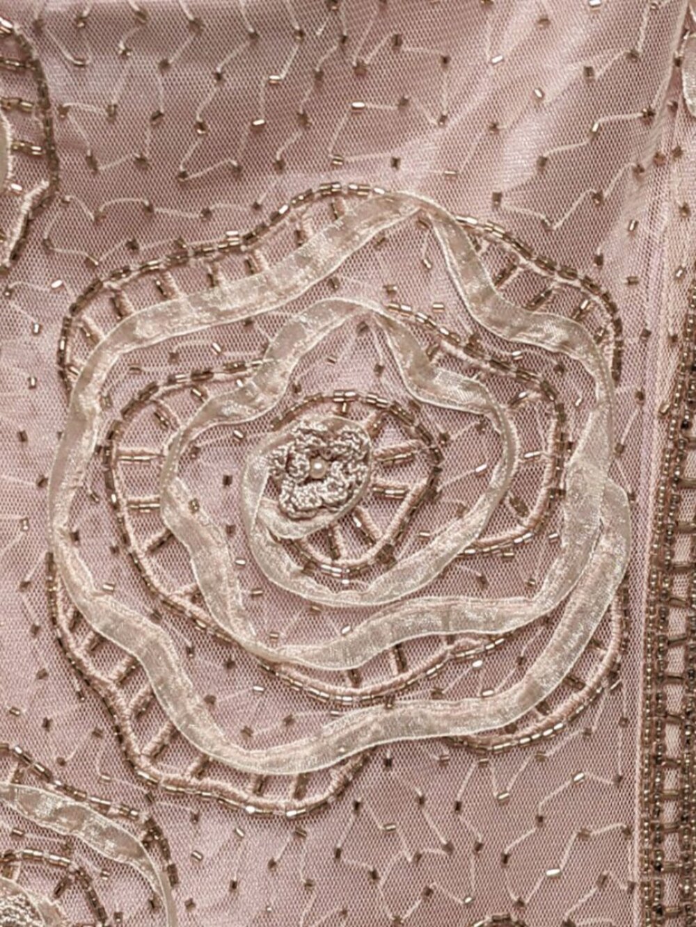 Vint. SUE WONG Nocturne 20s Style Beaded & Embroidered Dress w/ Matching Scarf - Picture 6 of 8